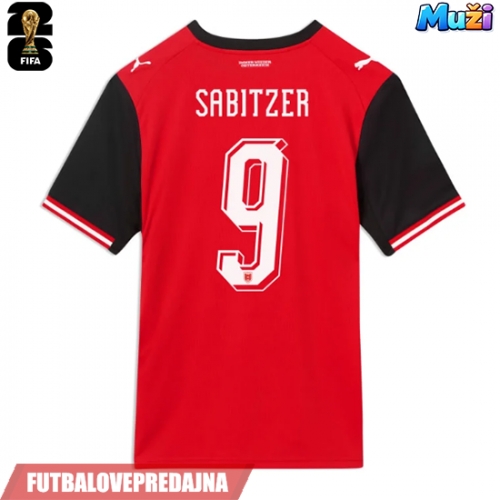 Lacne Muži Futbalové dres Rakúsko Marcel Sabitzer #9 MS 2026 Krátky Rukáv - Domáci